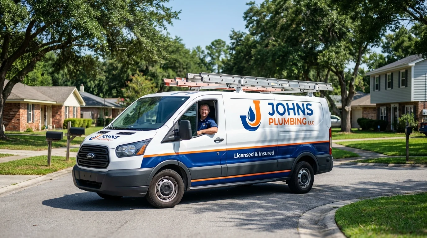 Johns Plumbing LLC service van in Willard, UT